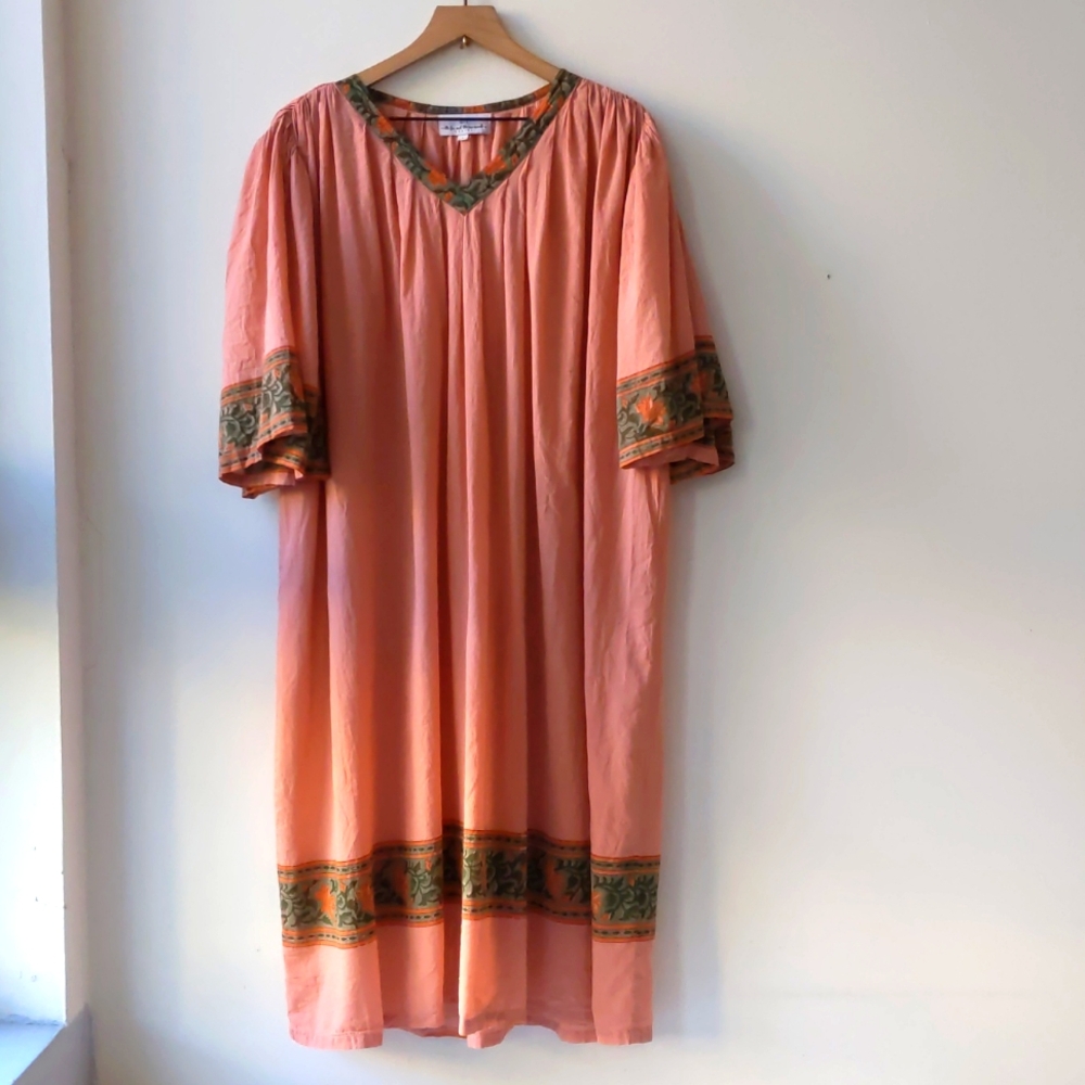 The Fox and the Mermaid Kaftan Cover Up Peach Women's Small